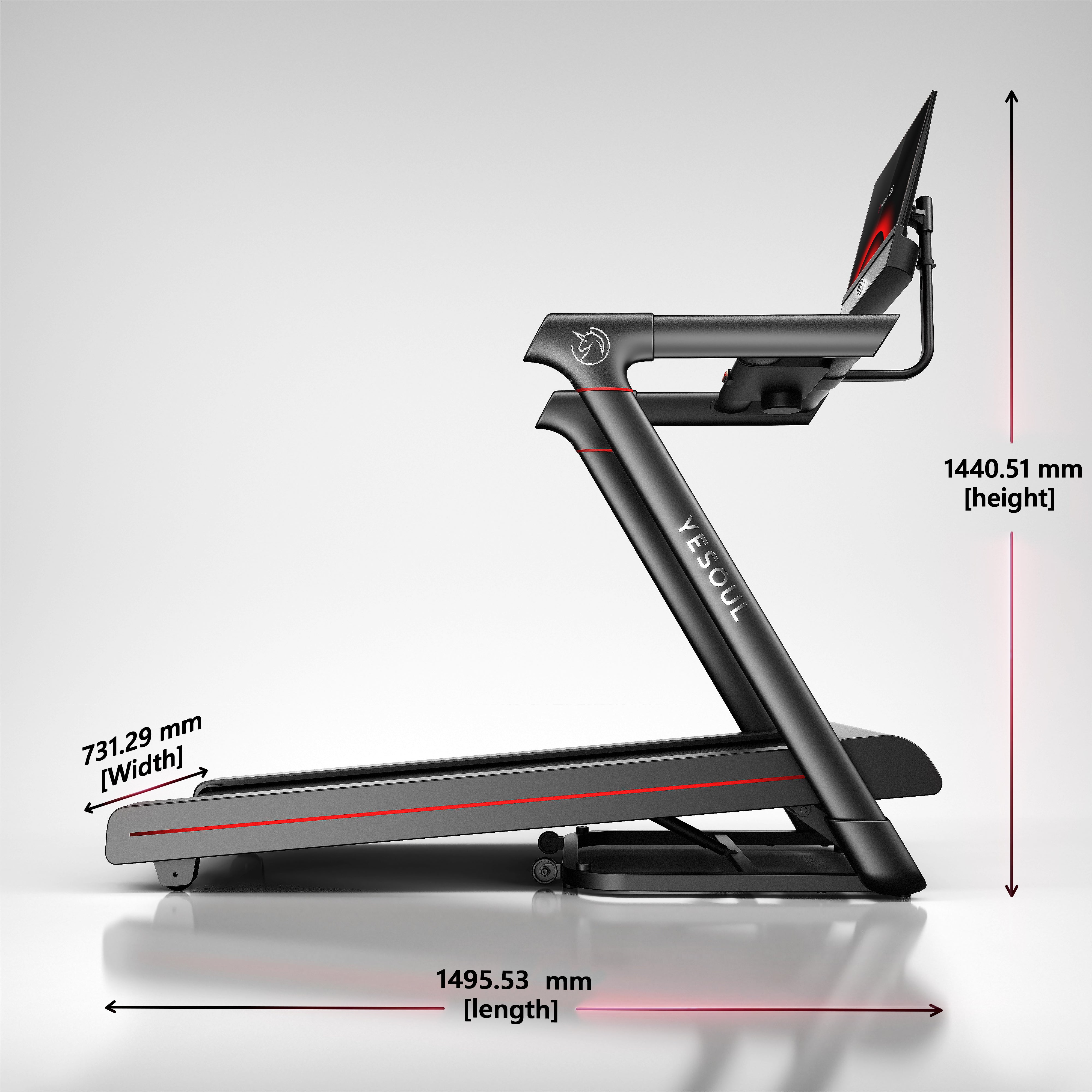 Cinta de correr Yesoul T3S Plus con inclinación automática del 10 % — Norma UE
