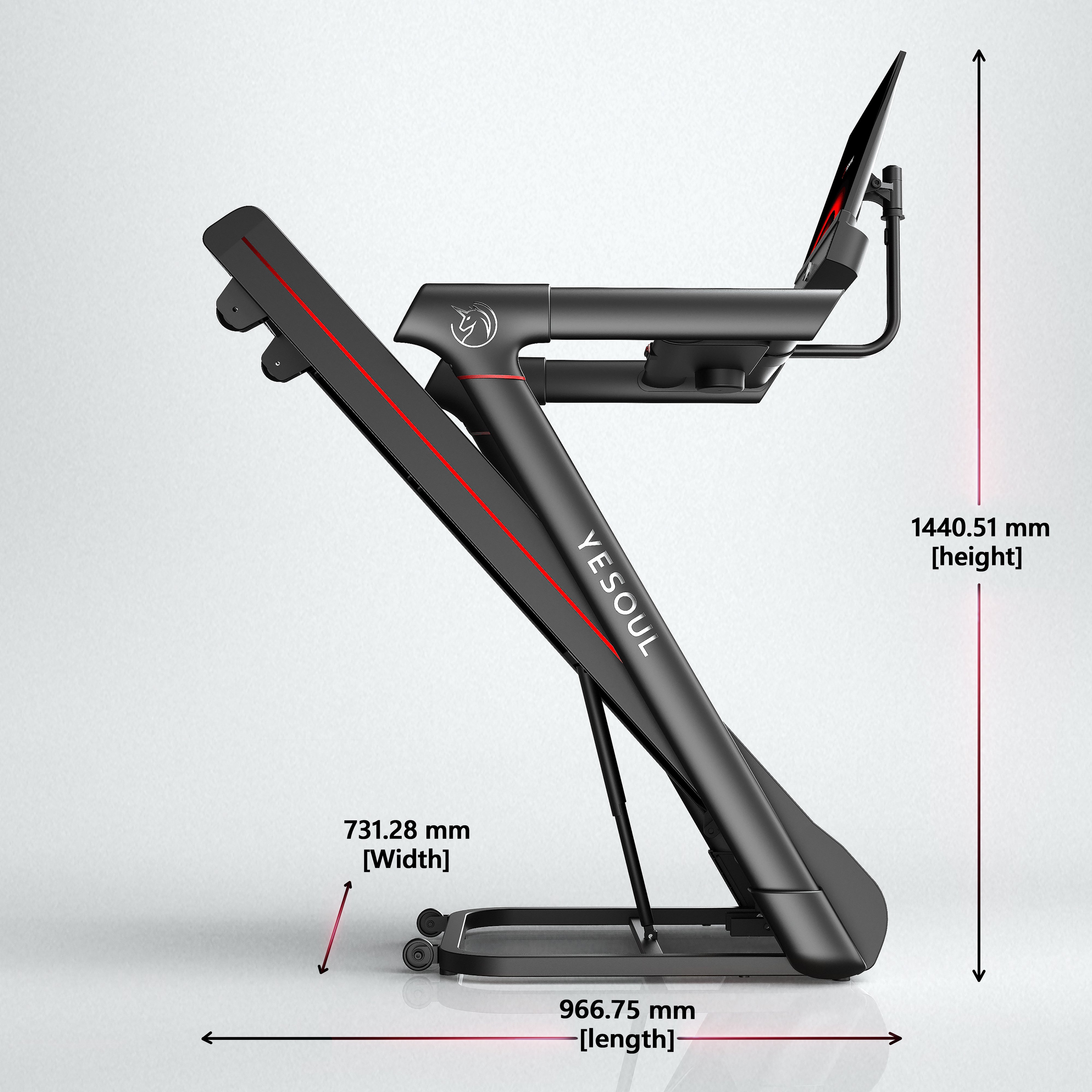 Cinta de correr Yesoul T3S Plus con inclinación automática del 10 % — Norma UE