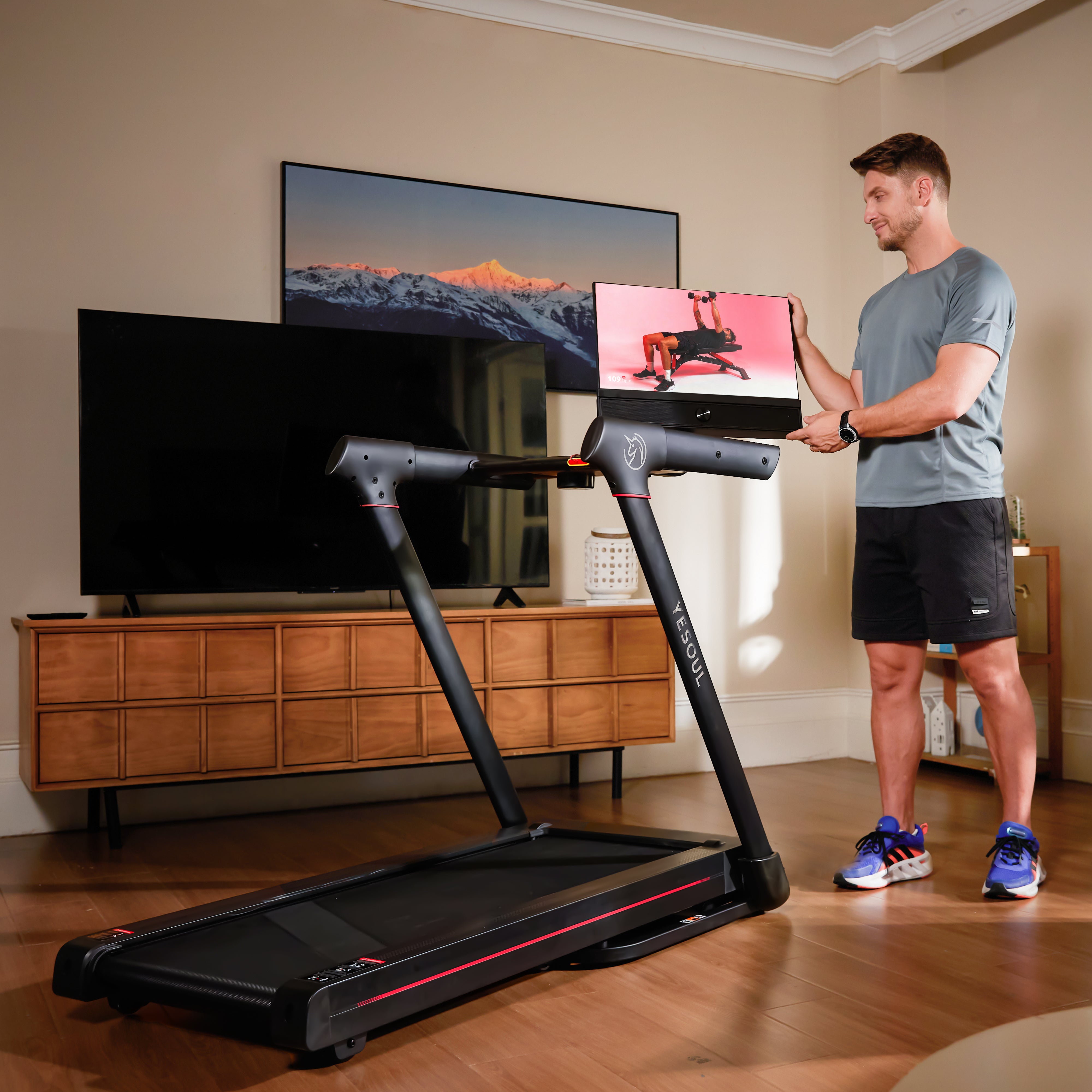 Cinta de correr Yesoul T3S Plus con inclinación automática del 10 % — Norma UE